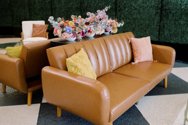 Carmella Leather Sofa Rental - Image 3