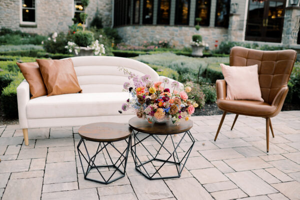 image of bear coffee tables staged for event rental