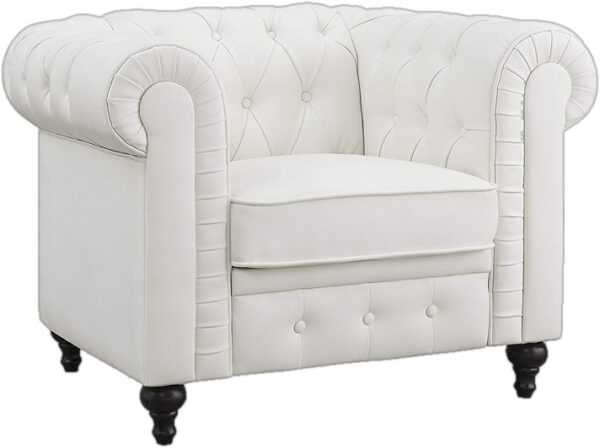 image of white armchair rental