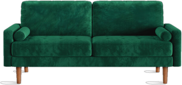 image of green loveseat