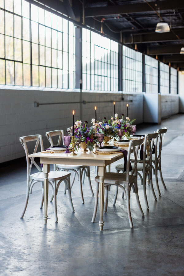 Light Farmhouse table rentals