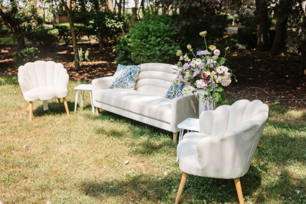 image of Maeve white wedding lounge rental package