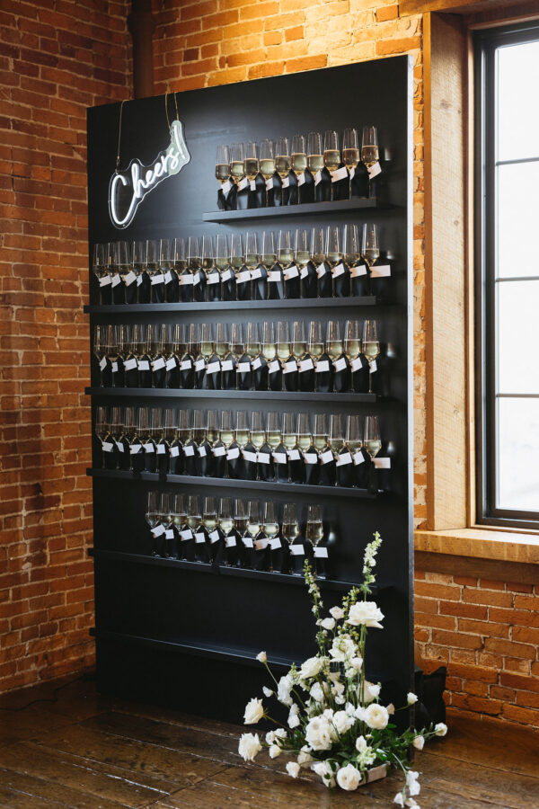 Cheers! Black Champagne Wall Rental