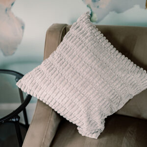 Chic Ribbed Throw Pillow Rental