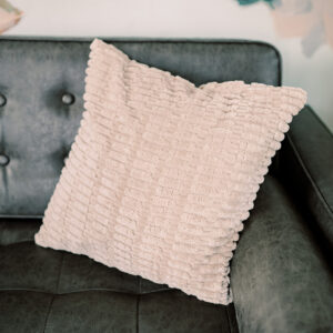 Truffle Ribbed Throw Pillow Rental