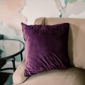 Cecelia Purple Velvet Throw Pillow Rental