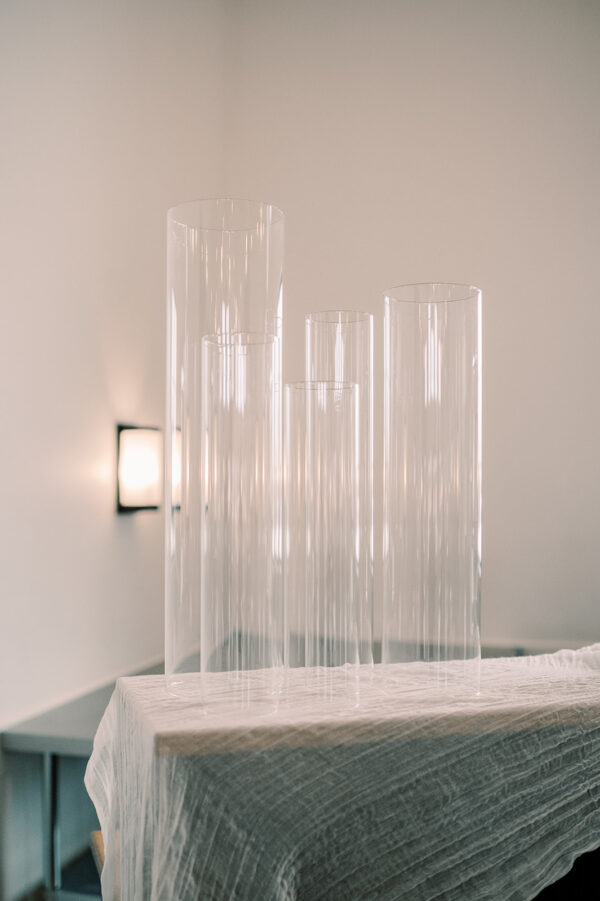 Glass Hurricane Taper Candle Cover - Image 2