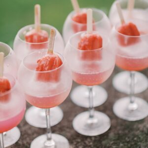 image of bubble wine glasses with popsicles
