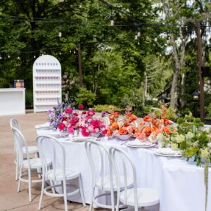 image of serpentine table rental