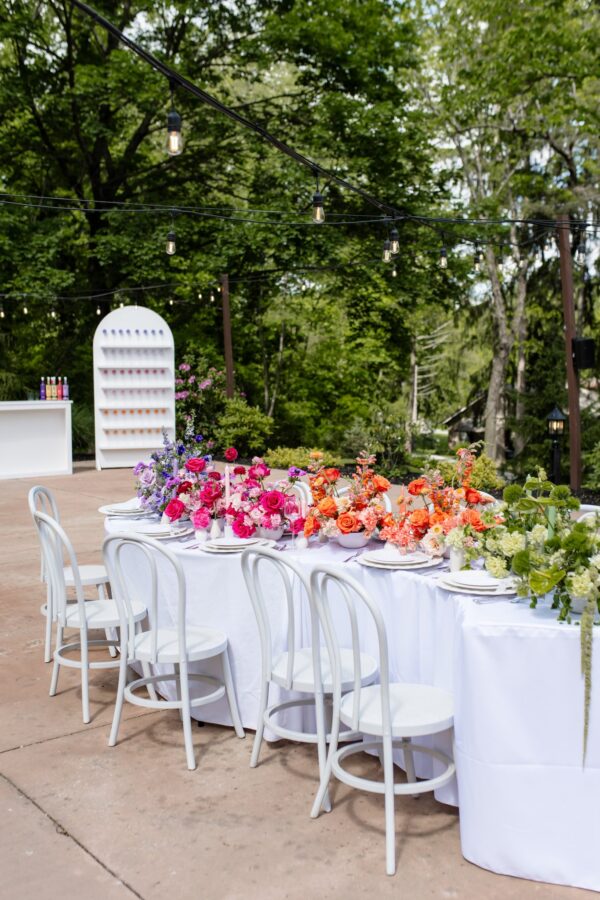 image of serpentine table rental
