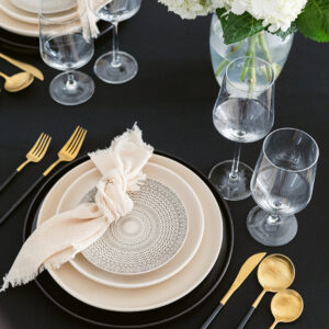 image of ebony dinnerware package