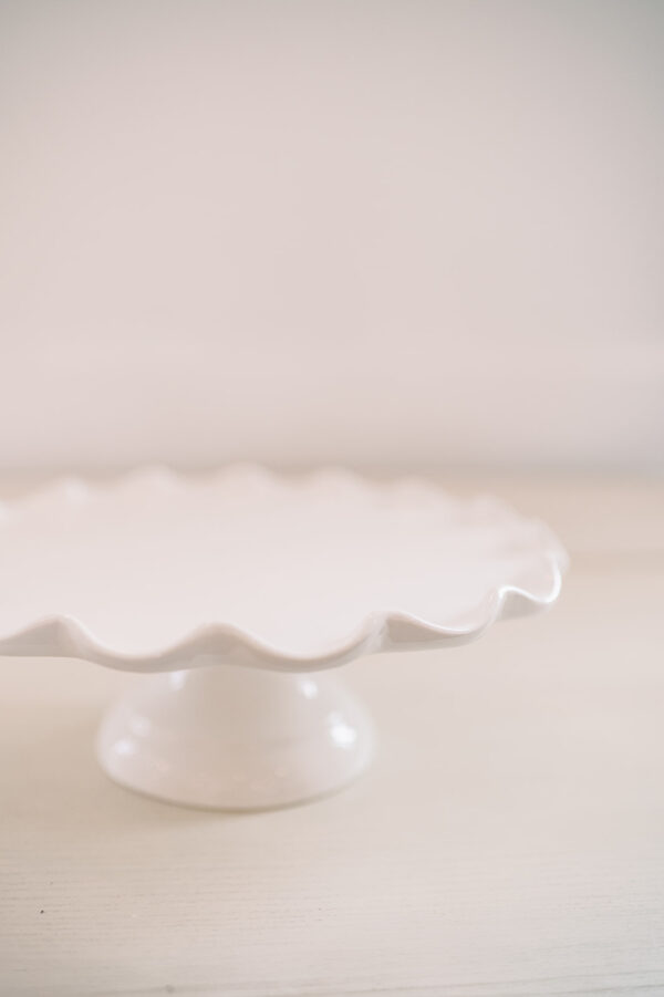 Persephone White Porcelain Cake Stand - Image 2