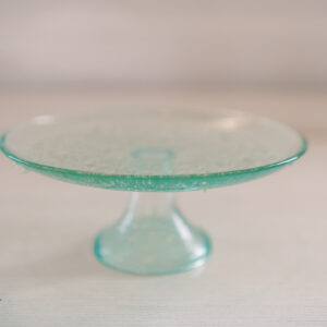 Wells Sage Glass Cake Stand Rental