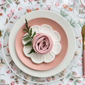 Image of Flora dinnerware rental pacakge