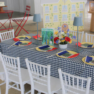 image of children's chiavari chairs set at a party table