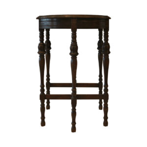 image of dorothy wooden display table rental