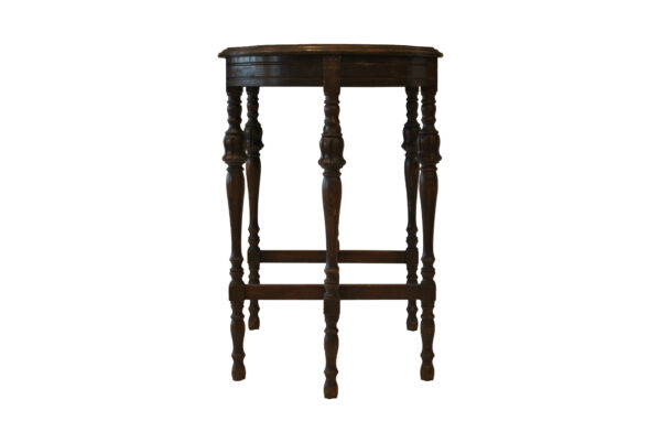 image of dorothy wooden display table rental