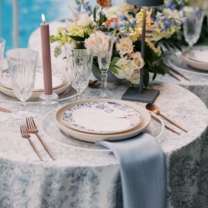 image of melody glassware rentals on a table