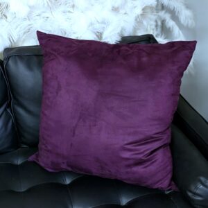 large velvet purple pillow