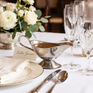 small stainless steel gravy boat