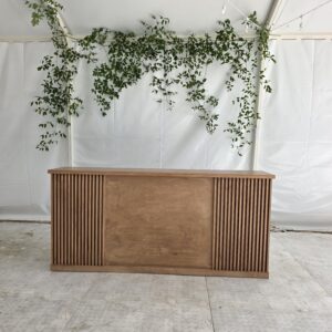 image of wood fluted bar rental