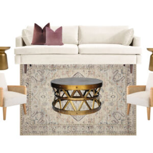 image of neutraul white lounge pieces staged for an event rental