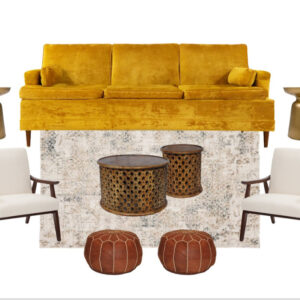 image of gold and yellow lounge package