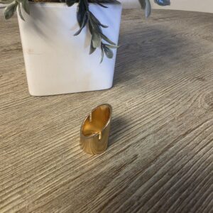 image of gold place card holder