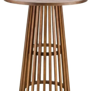 image of chestnut slatted wooden cocktail table