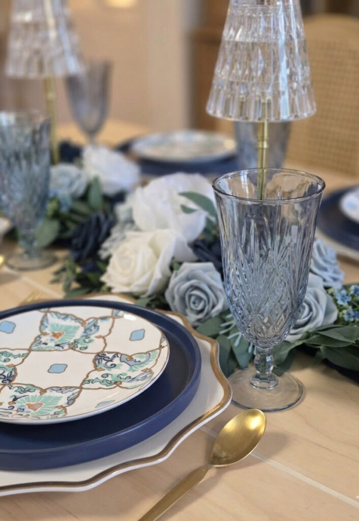 image of melody blue water goblet