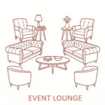 icon for styled lounge showing vector style furniture