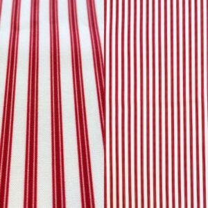 red and white vertical stripes